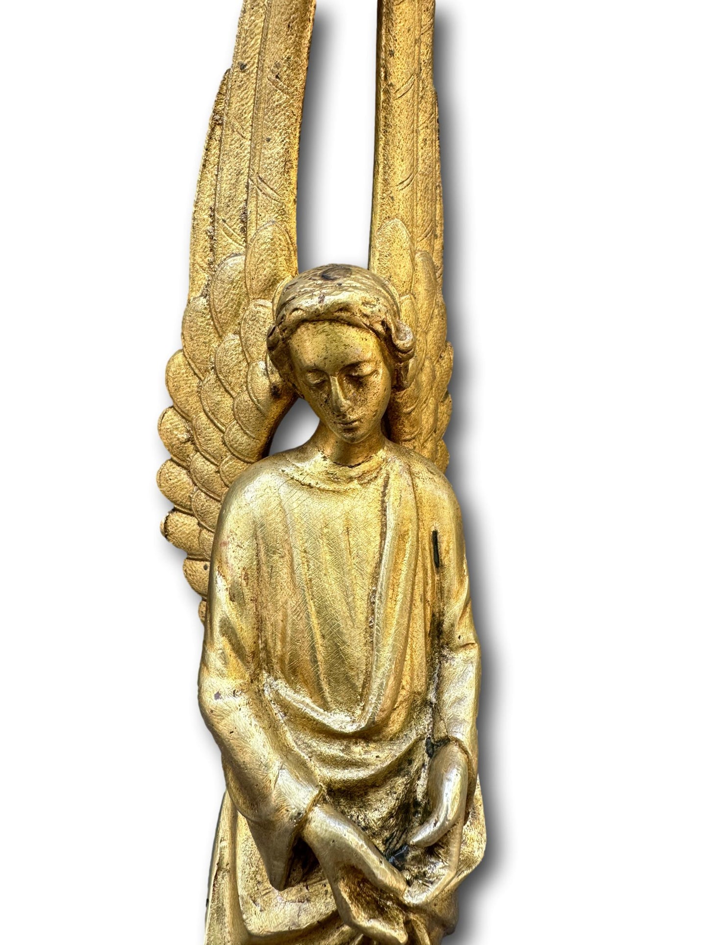 Antique Statue archangel angel bronze 19th