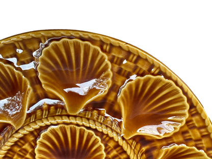 Longchamp Majolica Scalloped Oyster Platter