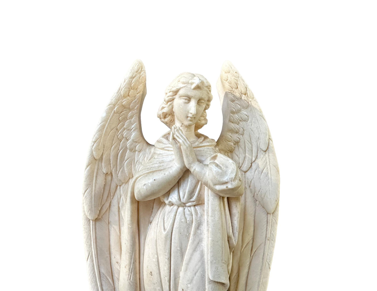 19th century angel sculpture signed Mattei French religious art