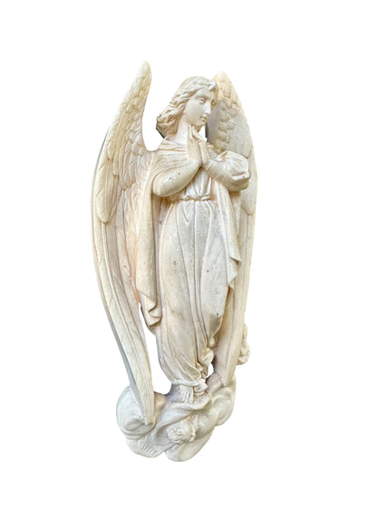 19th century angel sculpture signed Mattei French religious art