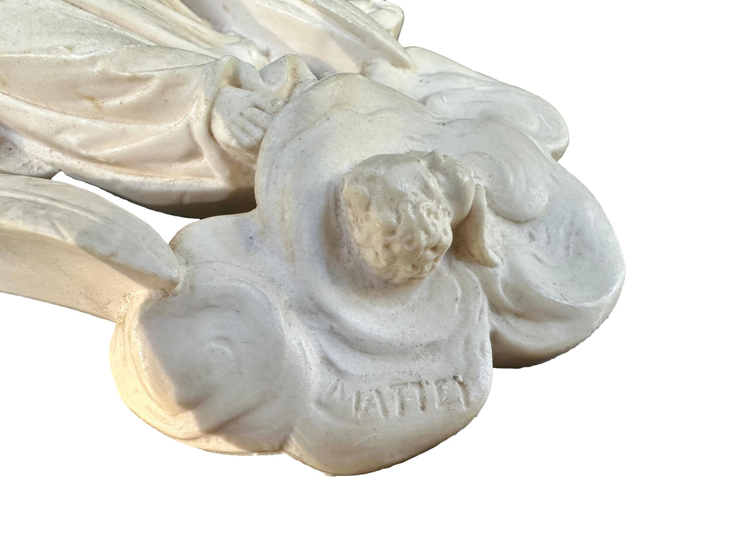 19th Century Angel Sculpture Signed Mattei