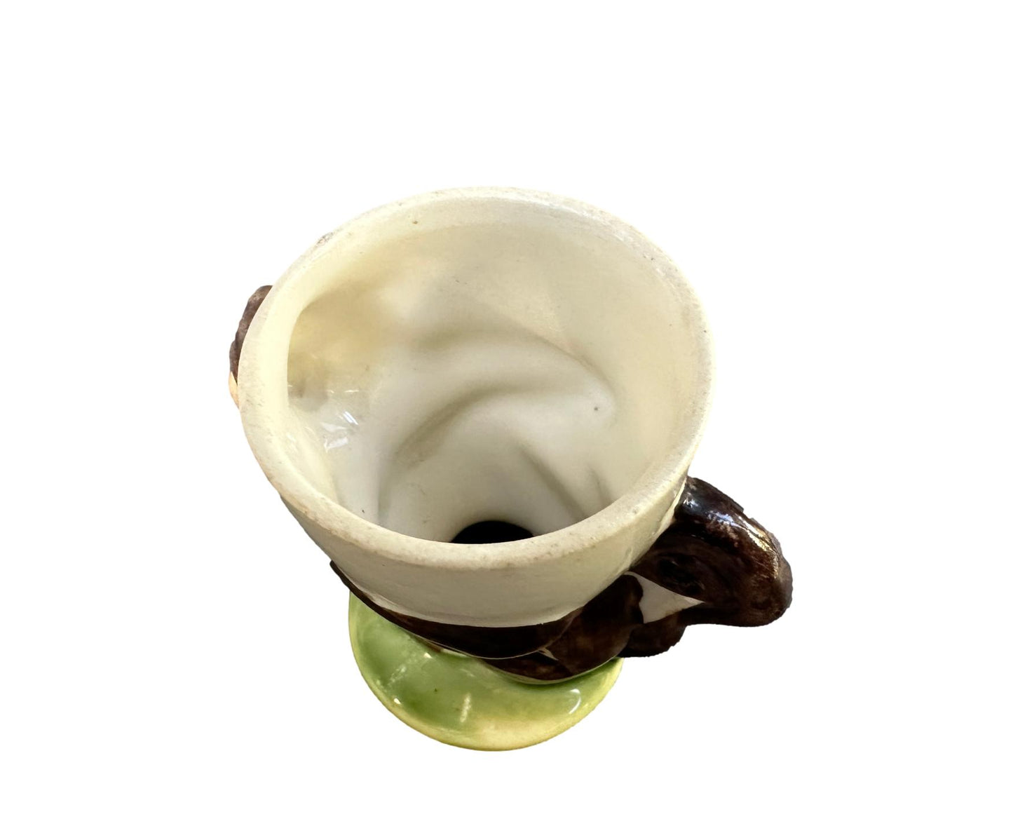 Rare Sarreguemines Monkey Egg Cup