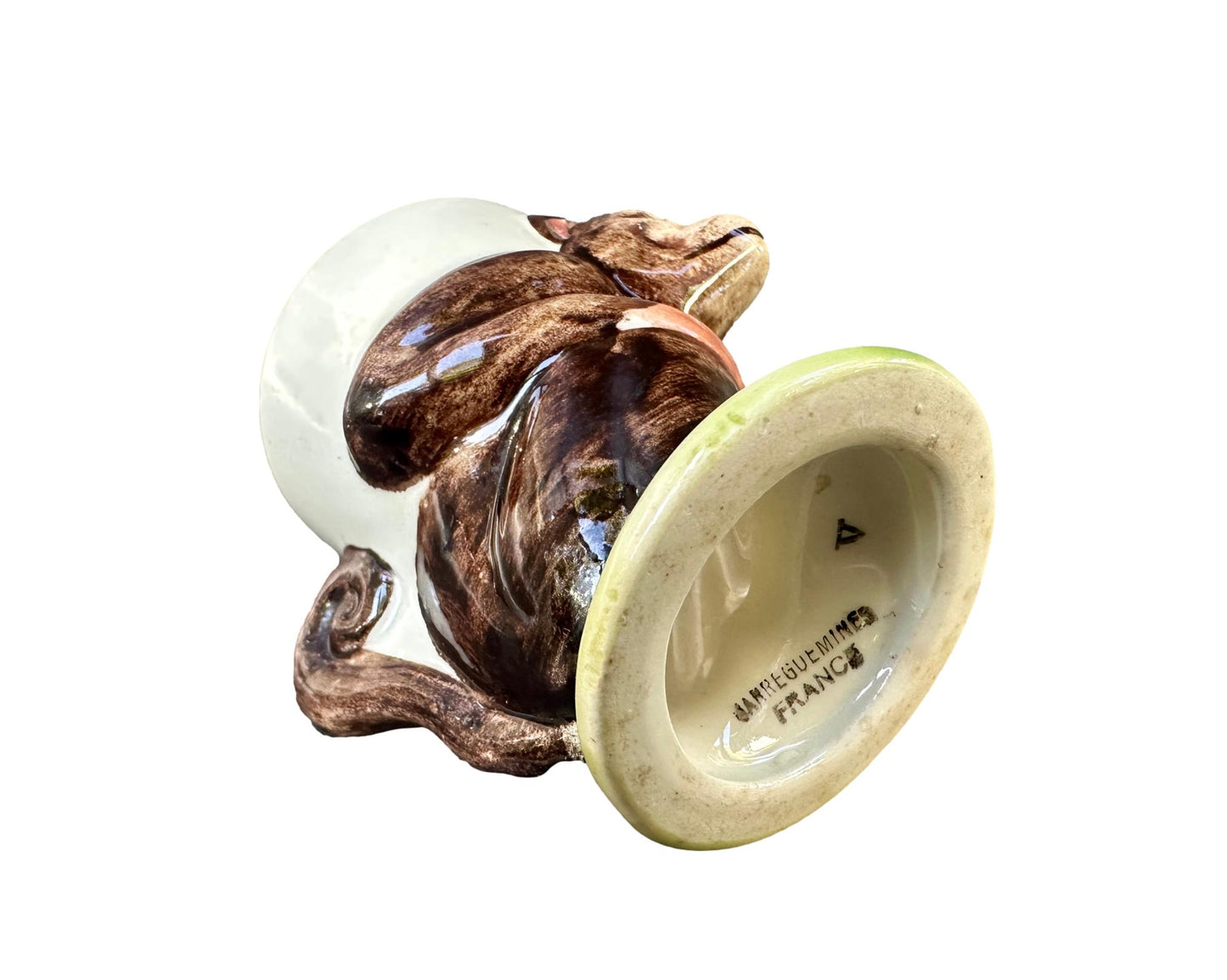 Rare Sarreguemines Monkey Egg Cup