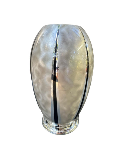 Art Deco WMF Metal Vase – 1930s German Silverplate Chrome Ikora Style