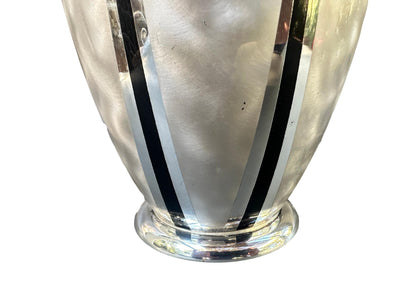 Art Deco WMF Metal Vase – 1930s German Silverplate Chrome Ikora Style