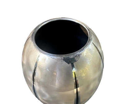 Art Deco WMF Metal Vase – 1930s German Silverplate Chrome Ikora Style