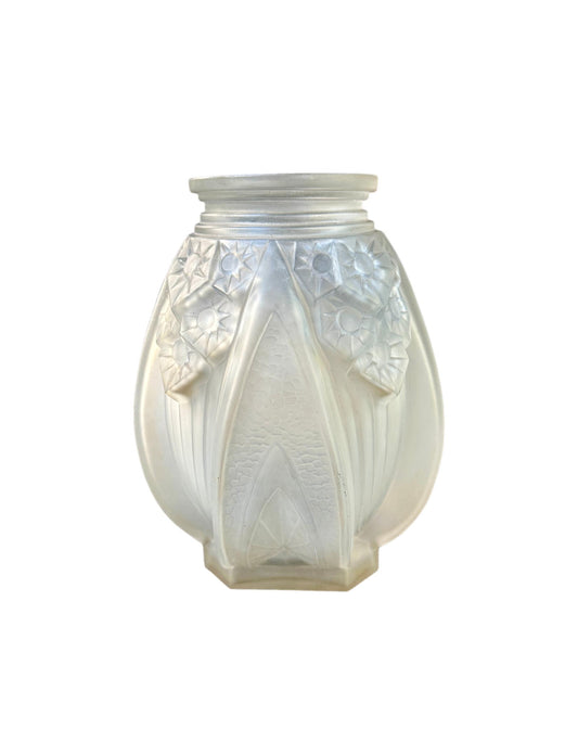Muller Frères Art Deco Glass Vase