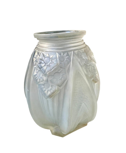 Muller Frères Art Deco Glass Vase