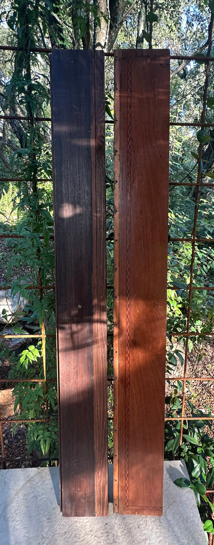 French Pair of Hand-Carved Renaissance Style Wooden Columns, Architectural Salvage, Neo-Renaissance Furniture 1940s