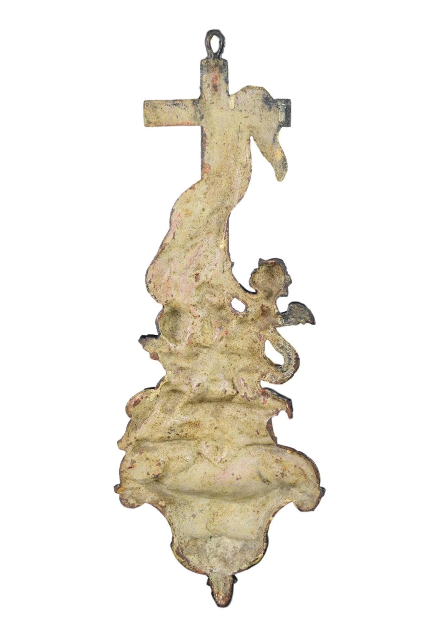 Religious Cast Iron Wall Holy Water Font