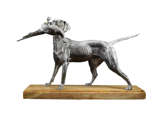 C.MASSON Large Sculpture Hunting Dog French