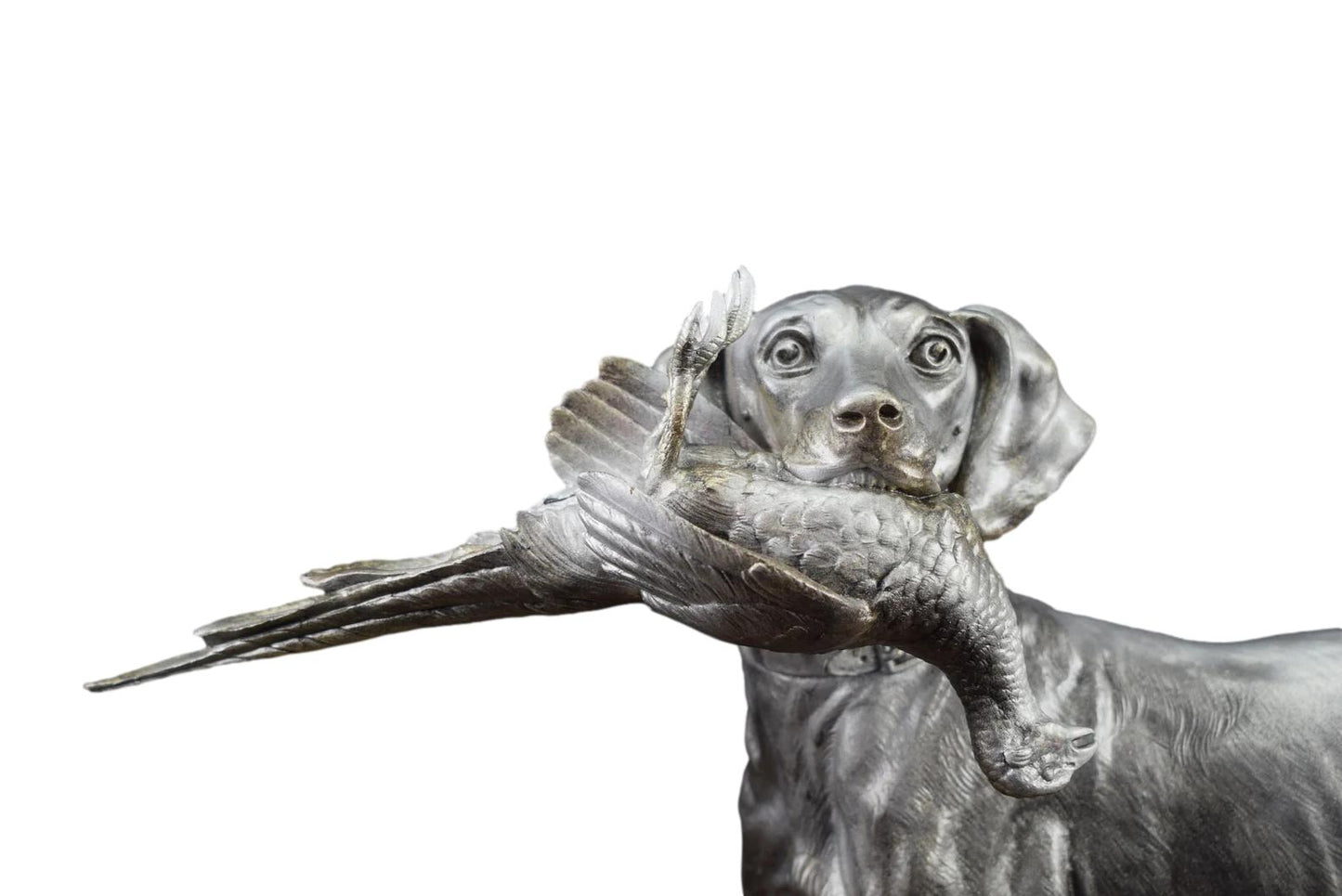 C.MASSON Large Sculpture Hunting Dog French