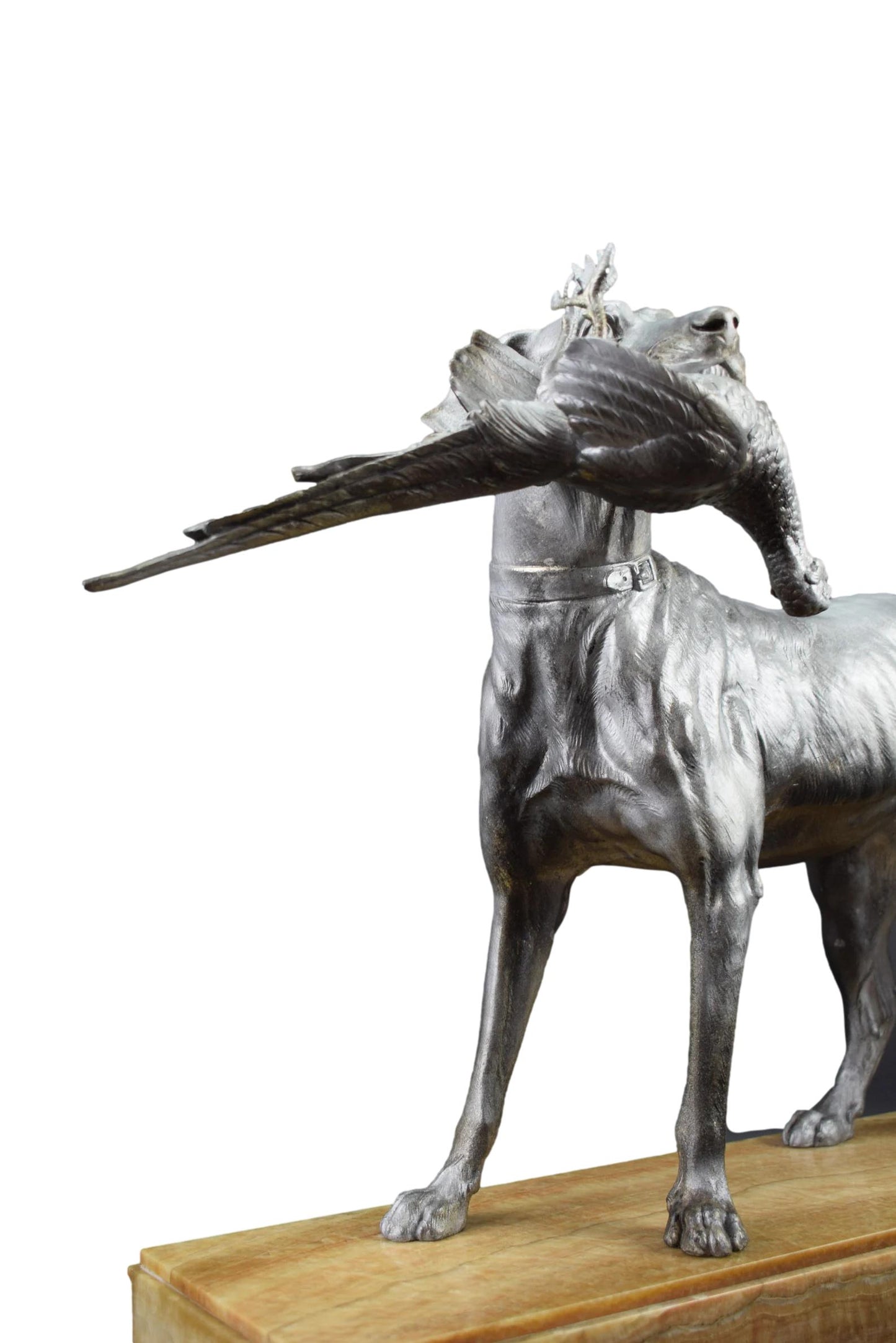 C.MASSON Large Sculpture Hunting Dog French