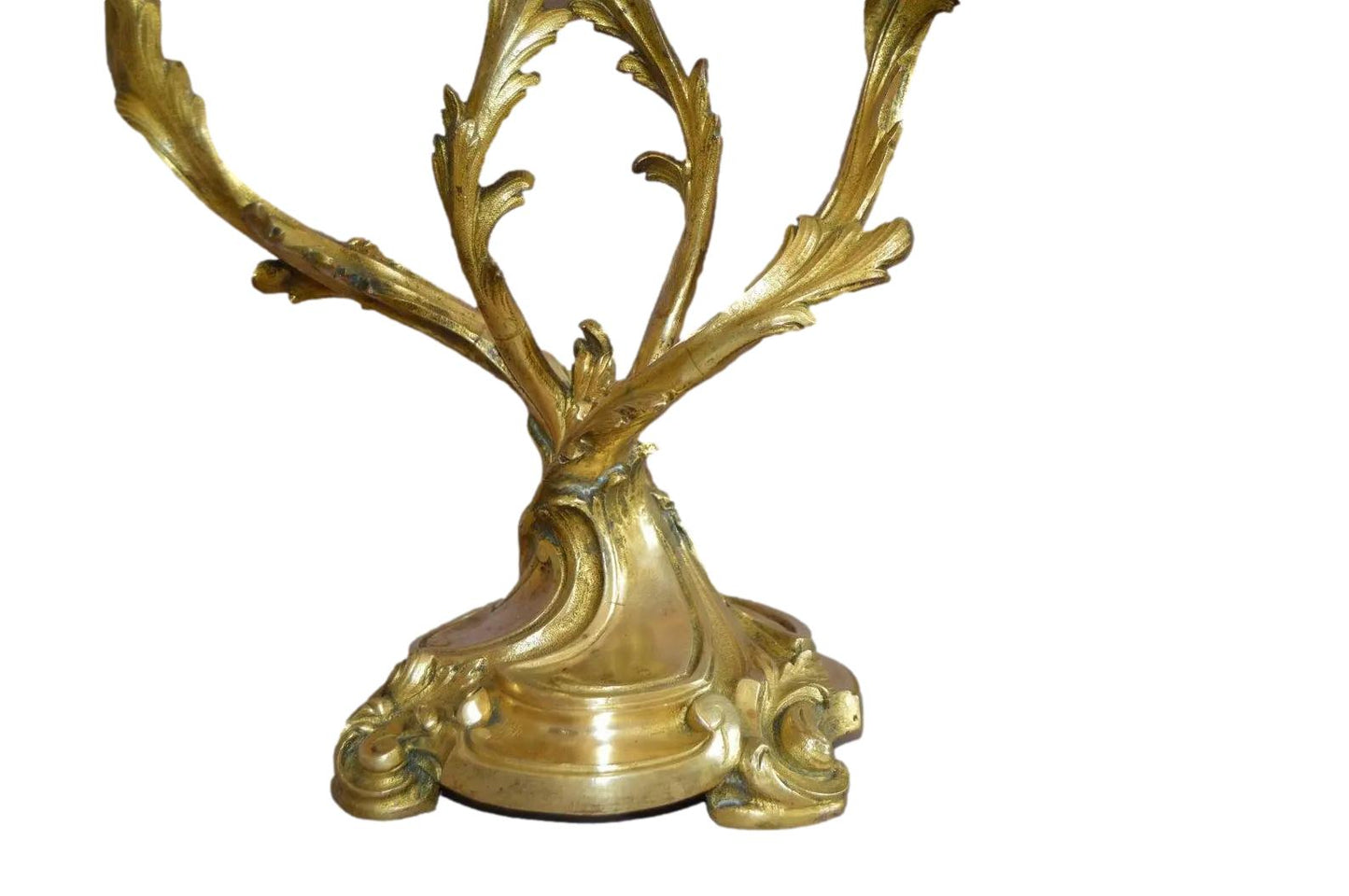 Pair of Rococo Style Ormolu Bronze Candlesticks