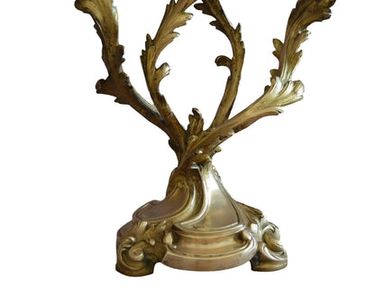 Pair of Rococo Style Ormolu Bronze Candlesticks