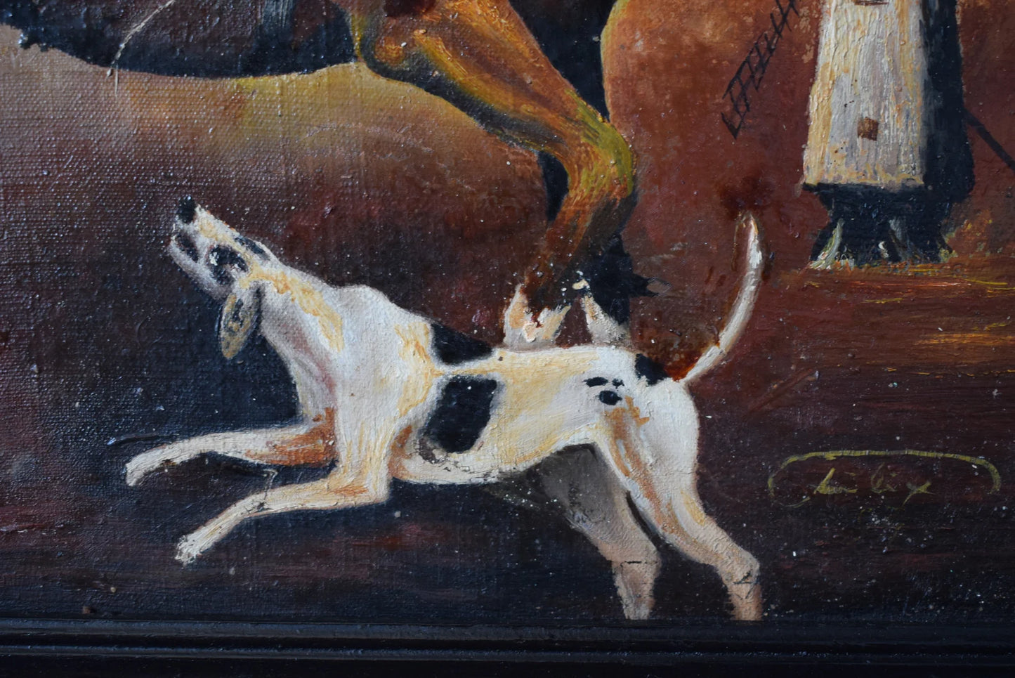 Oil on Canvas Hunting Scene