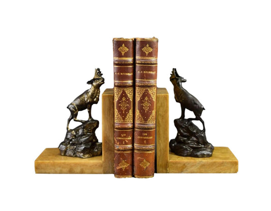 Art Deco Bookends Elks Signed