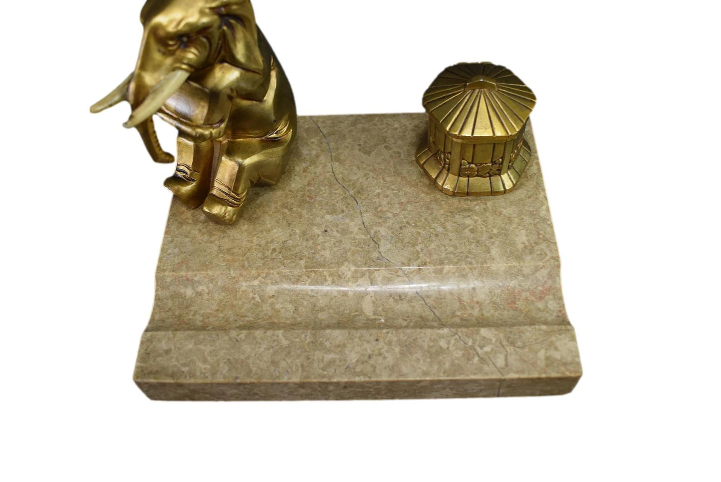 Art Deco French Elephant Inkwell