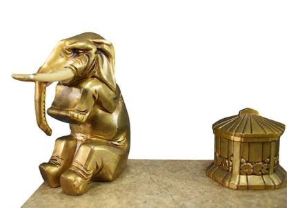 Art Deco French Elephant Inkwell