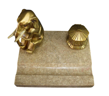 Art Deco French Elephant Inkwell