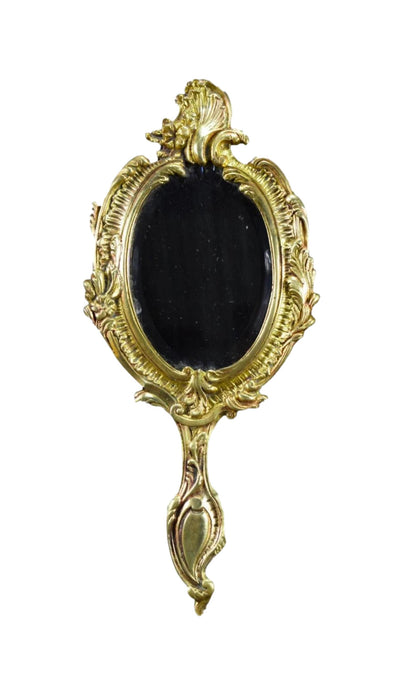 French Bronze hand mirror 19th