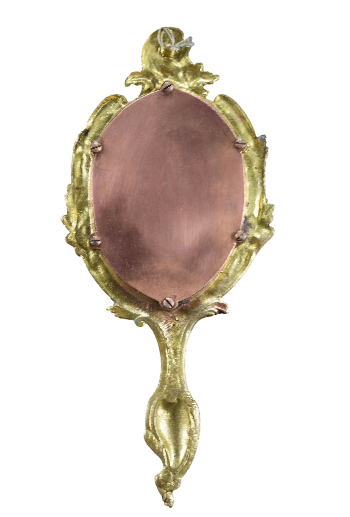 French Bronze hand mirror 19th