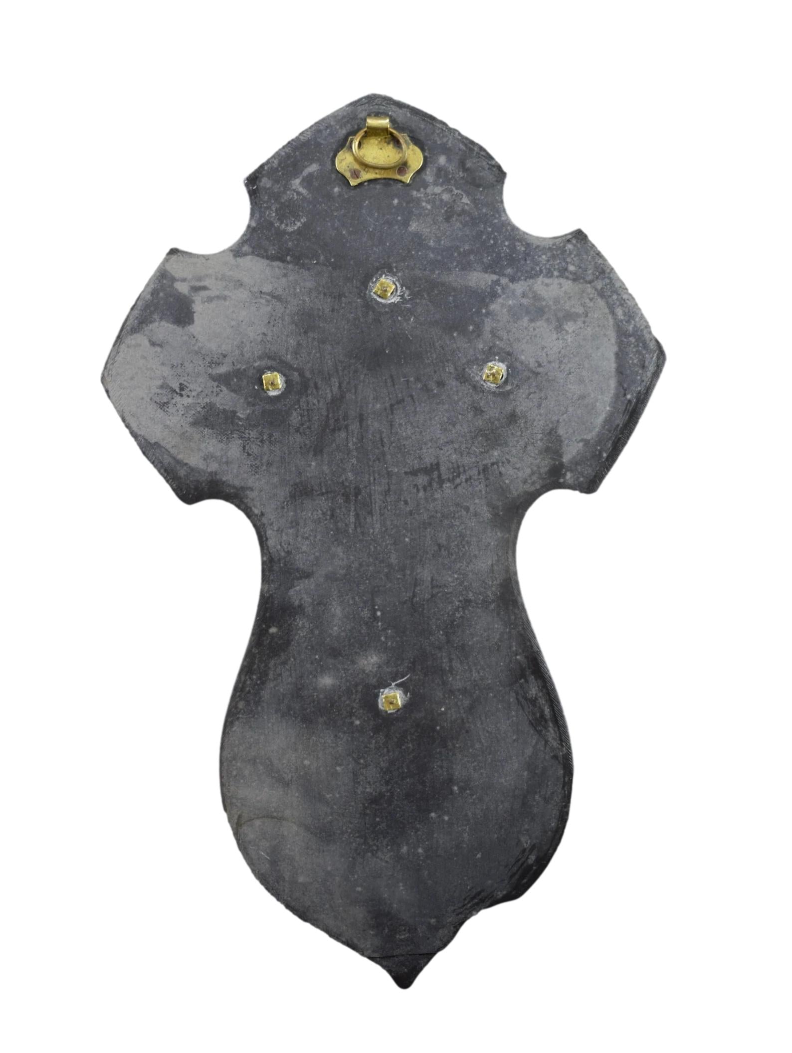 Wall Black Marble Cross Crucifix 19th