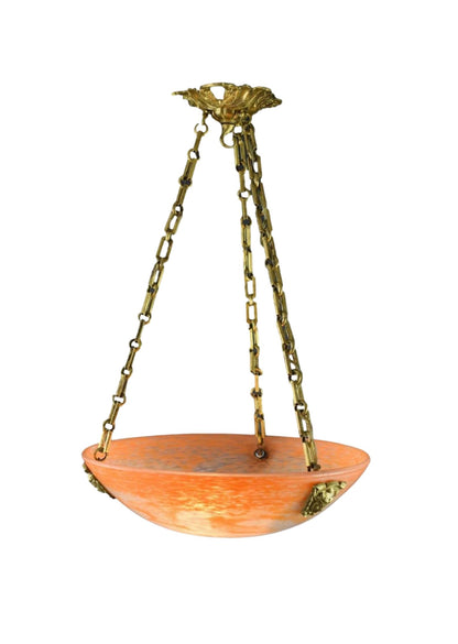 1920's Hanging Chandelier Glass Paste