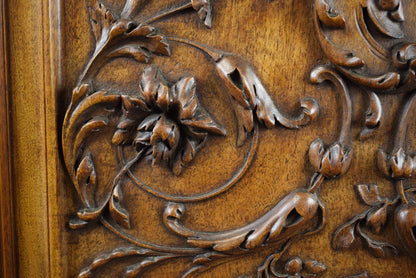 19th Antique Neo-Gothic Wood Door Griffin