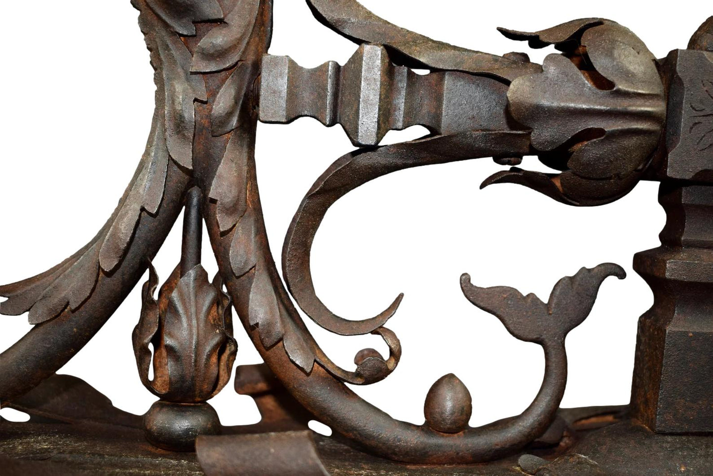 1920's Large Wrought Iron Sconce Dolphin design