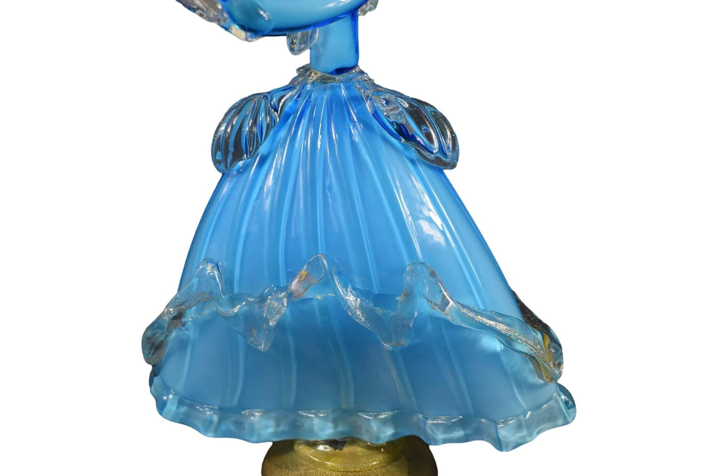 Woman Figurine Murano Glass Opaline