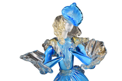 Woman Figurine Murano Glass Opaline