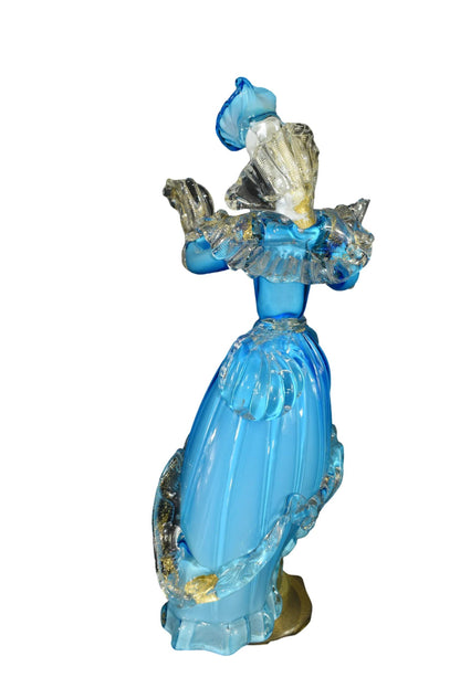 Woman Figurine Murano Glass Opaline