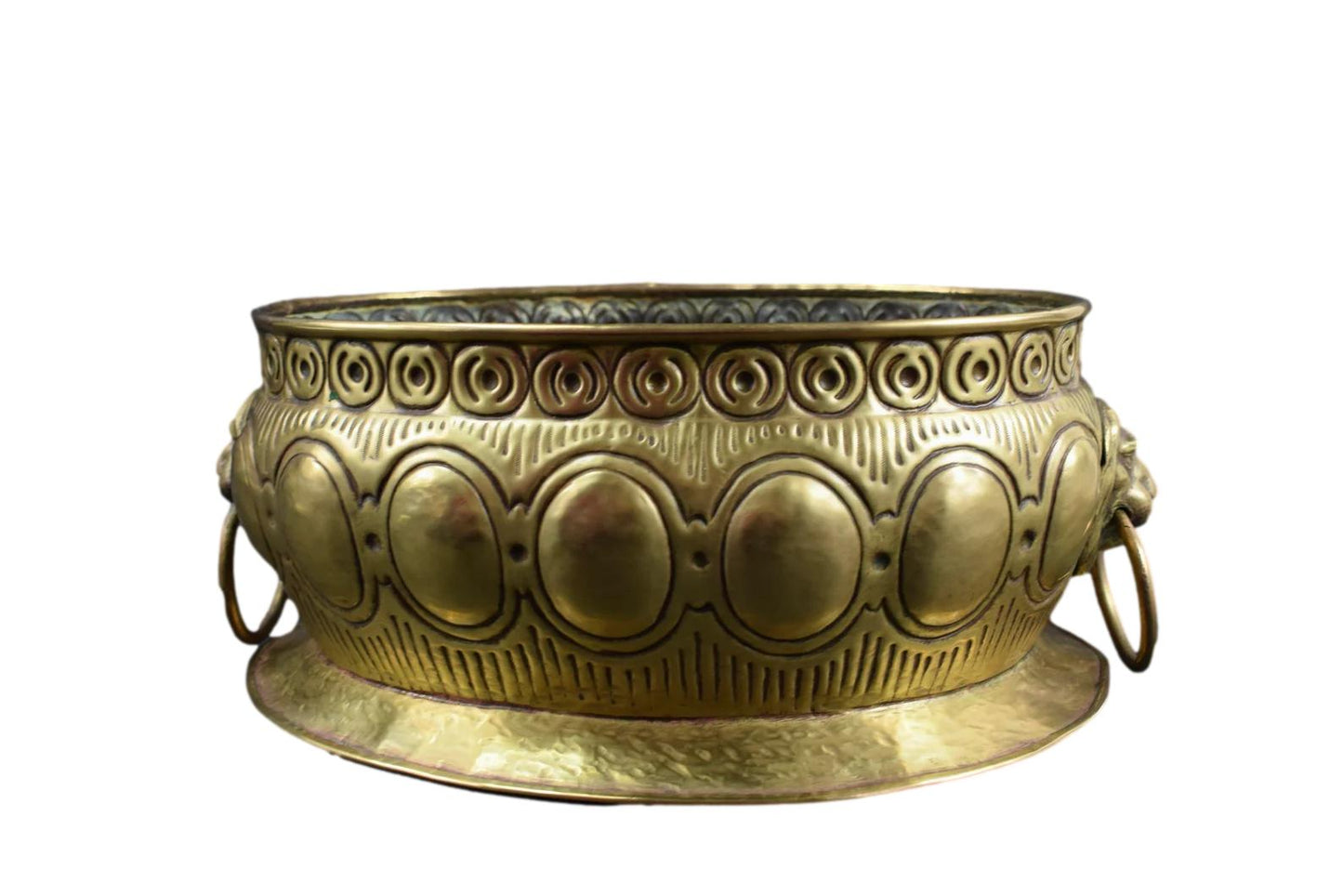 Antique Brass Bronze Planter Lion Head