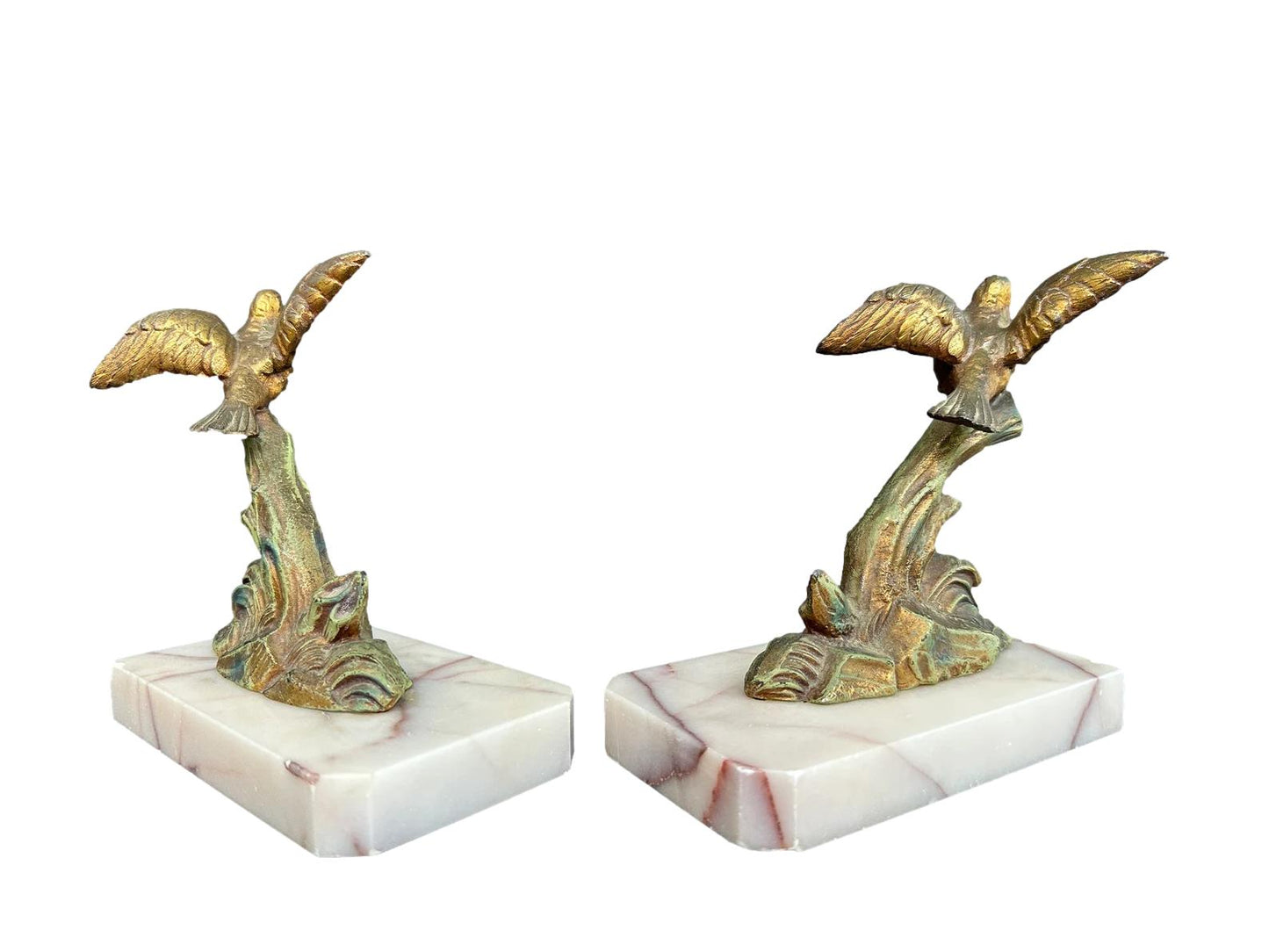 Art Deco Pair of Bookends of Birds