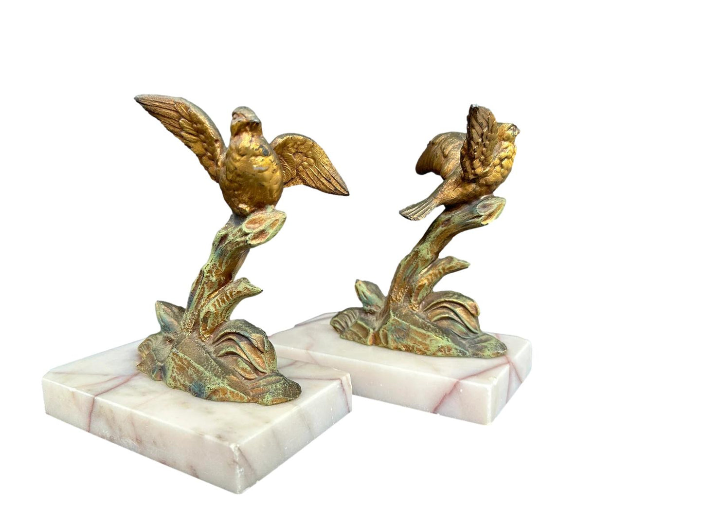 Art Deco Pair of Bookends of Birds