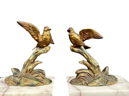 Art Deco Pair of Bookends of Birds