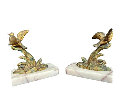 Art Deco Pair of Bookends of Birds