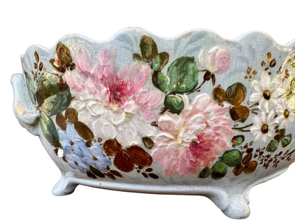 Impressionist Art Nouveau Majolica Planter