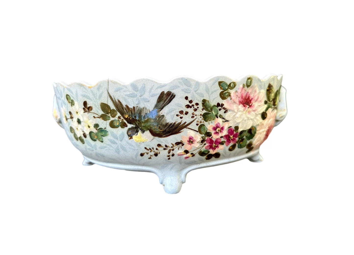 Impressionist Art Nouveau Majolica Planter