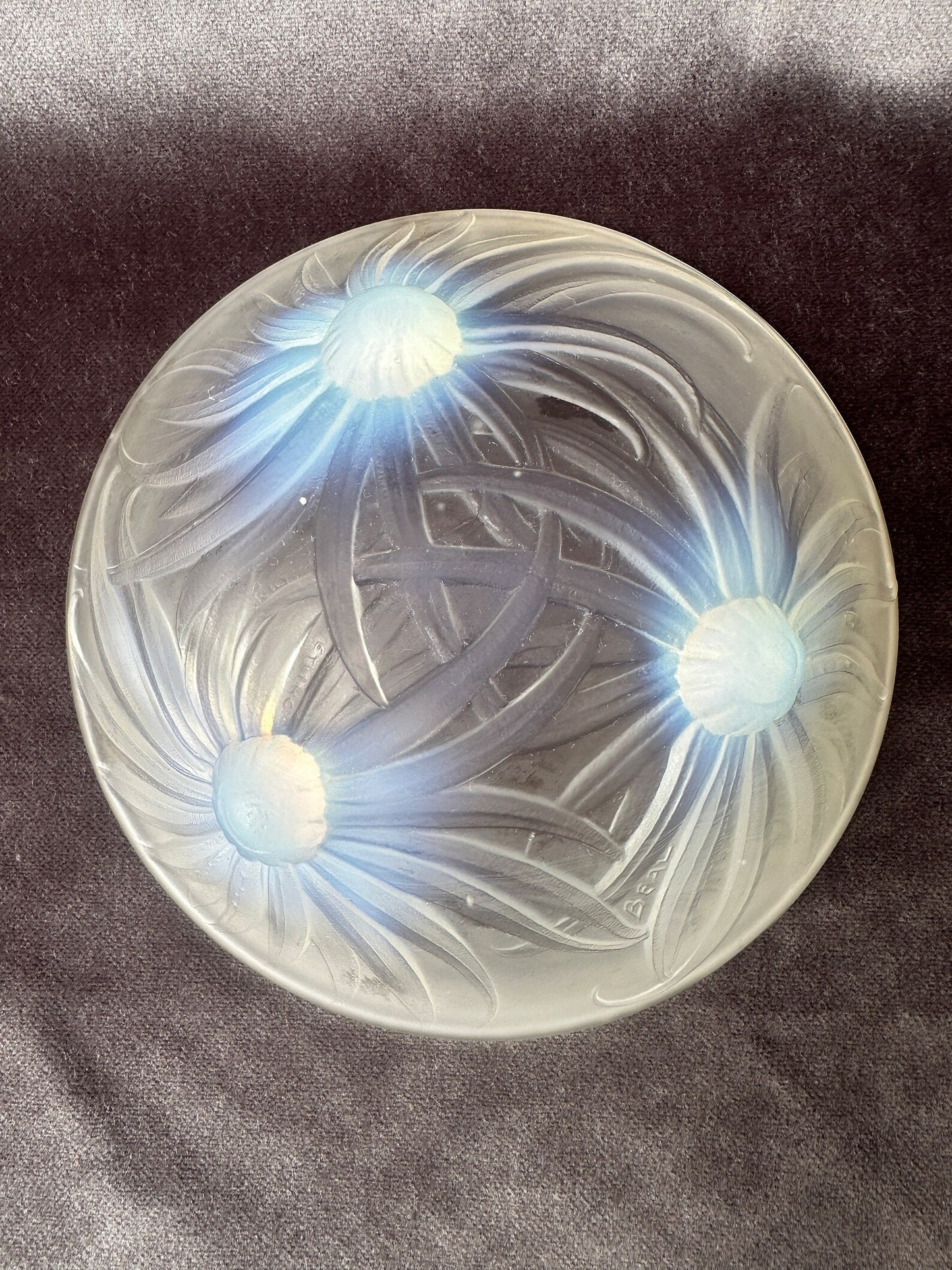 Art Deco French Glass Bowl Etling Beal