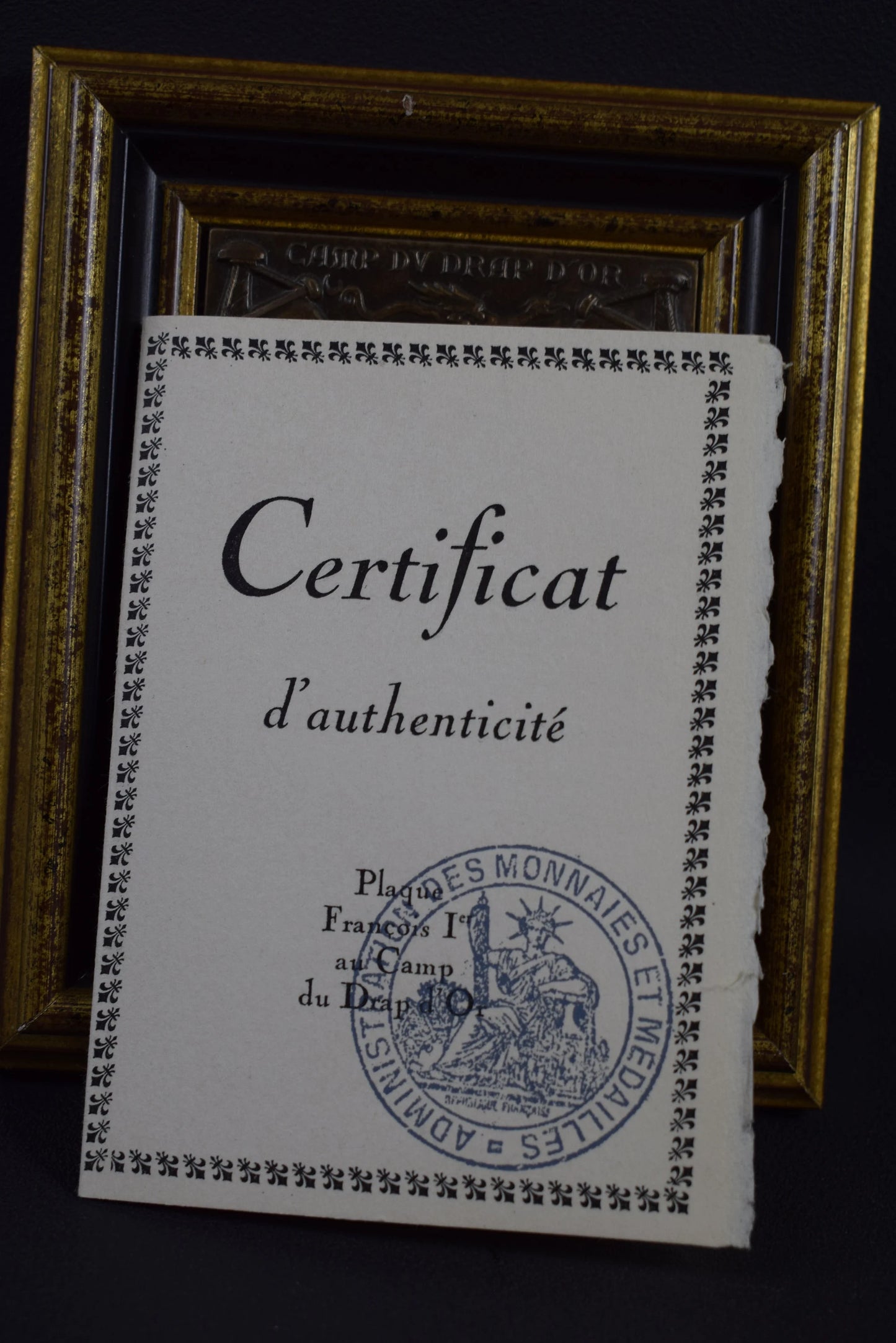 Antique French Sterling Silver Plaque François 1er, Historical Commemorative Artwork