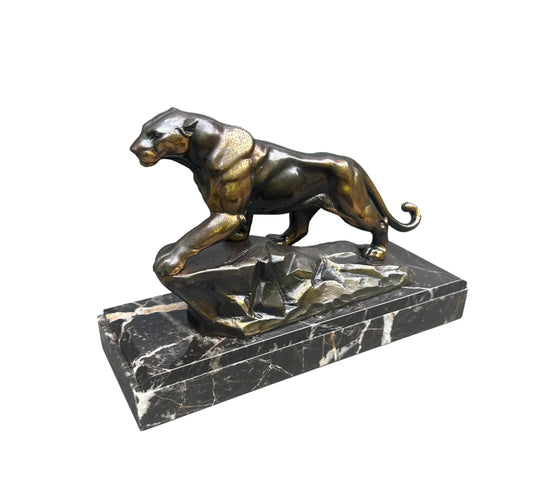 Art Deco Panther Sculpture, 1930s
