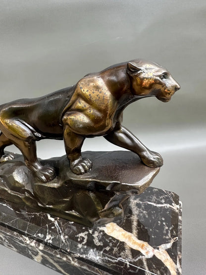 Art Deco Panther Sculpture, 1930s