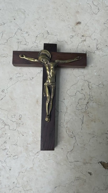 Hartmann Art Deco Cross | Rosewood & Bronze | 1930s