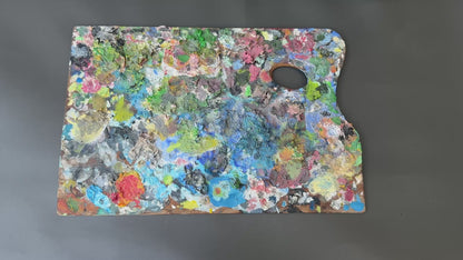 French Antique Artist Palette, 1940s